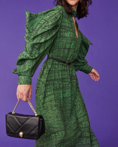 Black Vegan Leather Quilted Bag