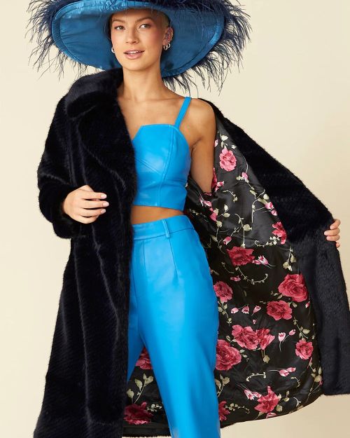 Midnight Blue Bamboo Midi Coat