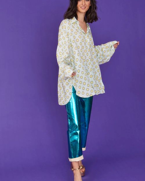 Sustainable Rose Petal Fibre Blue Shirt